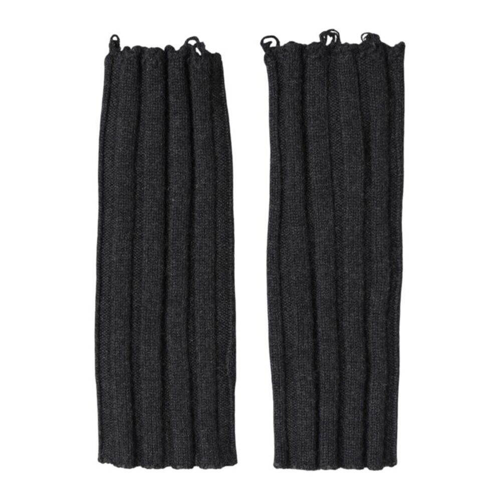 Dolce & Gabbana Dark Gray Virgin Wool Knitted Fingerless Men's Gloves